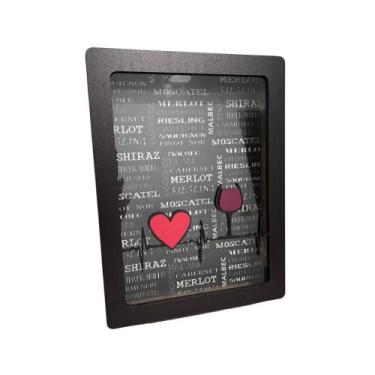 Imagem de Porta Rolhas De Vinho e Espumante Quadro De Parede Retangular Decorati