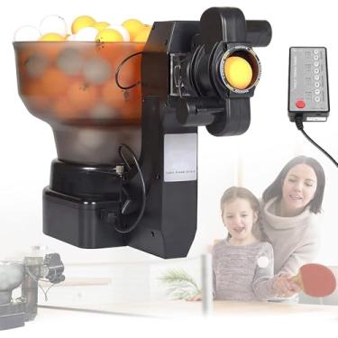 Imagem de Treinador de Robô de Pingue-pongue, Máquina Robô para Servir Tênis de Mesa, Máquina de Arremesso de Tênis de Mesa, Automático Lançador de Bolas com 36 Bolas Giratórias