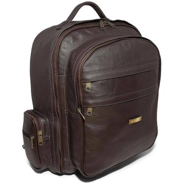Imagem de Mochila De Couro Masculina Para Viagem Tamanho Extra Grande