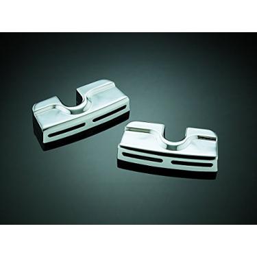 Imagem de Kuryakyn 8323 Acessório para realce de motocicleta: Capas de vela de ignição de escorpião para motocicletas de motor Harley-Davidson Twin Cam 1999-2017, cromadas, 1 par, preto