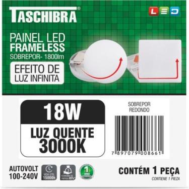 Imagem de Luminaria Led Plafon Taschibra Frameless Borda Infinita Externo Redond