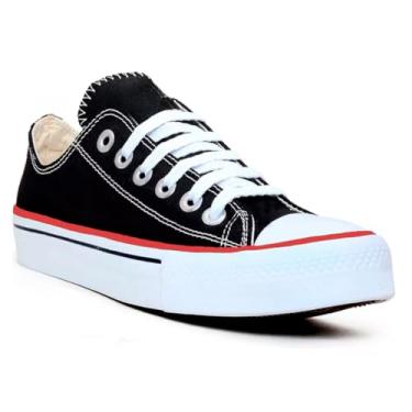 Imagem de Tenis Feminino Casual Star Cano Baixo Orks All Confortavel Leve Na Moda (Preto Branco, BR, Adulto, Numérico, 39)