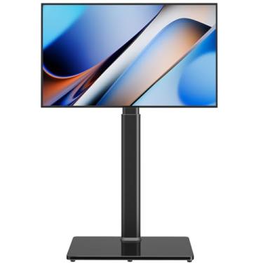 Imagem de AX WABER Suporte universal para TV com suporte para TVs de 27 a 65 polegadas, suporte giratório para TV com altura ajustável de 9 níveis, suporte de TV alto para sala de estar/quarto/dormitório/canto