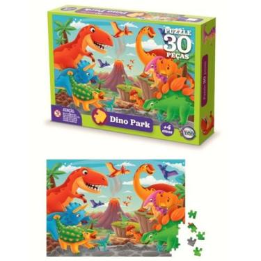 Imagem de Quebra-Cabeça - Dino Park 30 Peças - Toia