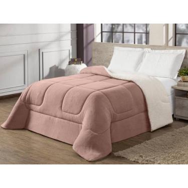 Imagem de Coberdrom Sherpa Queen Edredon Pele De Carneiro Rose - Charme do Detal
