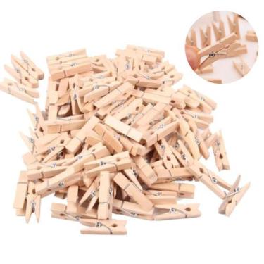 Imagem de Mini Pregador Prendedor de Madeira 25mm 100 Unidades - Levolpe