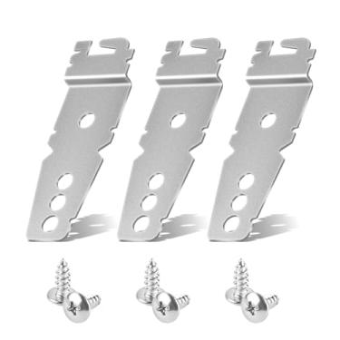 Imagem de 3 peças 8269145 suportes de montagem para lava-louças com parafusos, clipes de instalação sob o balcão, clipes universais para lava-louças, peça de reposição para Ken-More GE Samsung Accessories