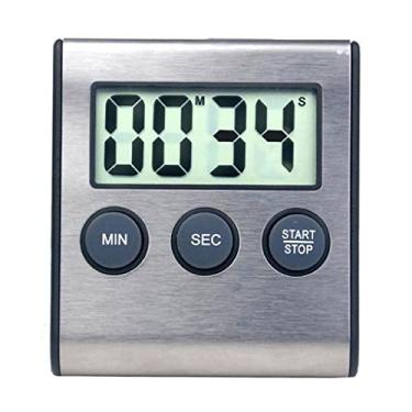 Imagem de Cronômetro digital de cozinha, tela LCD, ímã digital, despertador, contagem regressiva, cronômetro, contagem regressiva