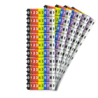 Imagem de Kit Anilhas Numéricas (500 Peças) - Pier Telecom