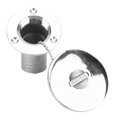 Imagem de 45 Degree Deck Filler Cap, 38mm Marine Stainless Steel Highly Polished for Yacht Speedboat RV, Crafted From Premium 316 Grade Stainless Steel, Simple Installation, Suitable in