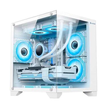 Imagem de Gabinete Gamer Aquario, Hayom, Gb1799, 4X Fans Rgb, Vidro