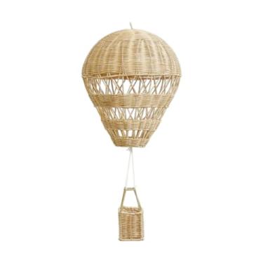 Imagem de Almencla Rattan Hot Air Balloon Wall Holding Photography Birthday Birthday Beddrop Creative for Apartment Office Wedding