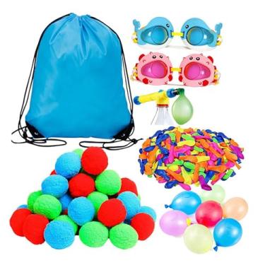 Imagem de Almencla Bolas de água de água balões de água suprimentos portáteis de festa com copos brinquedos de água brincar de piscina para a praia da piscina