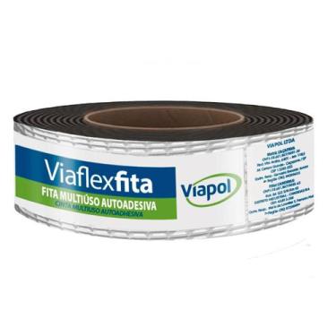 Imagem de Fita Autoadesiva Viaflex Manta Asfaltica Aluminizada 5cm X 10m Viapol