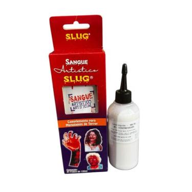 Imagem de Kit slug de maquiagem sangue artístico 120ml + látex 100ml