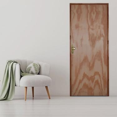 Imagem de Porta Lisa Mescla 210x70cm Lado Esquerdo Batente Ecológico 11cm com Fechadura Hale Esquadrias