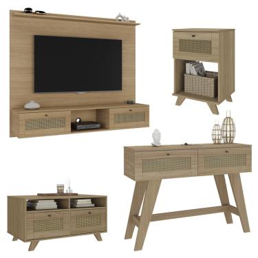 Imagem de Painel 72 Pol Aparador 2 Mesas TR4 Carvalho ARLY