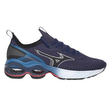 Imagem de Tênis Mizuno Wave Invictus 3 Masculino Marinho Cinza