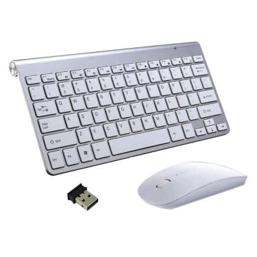 Imagem de Kit Teclado Slim Com Mouse Sem Fio 2.4g Ultra Fino Para Pc Notebook
