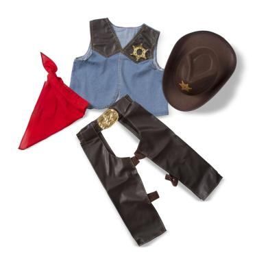 Imagem de Fantasia Cowboy Infantil Melissa & Doug - 5 peças - Inclui Chapéus de Couro Falso