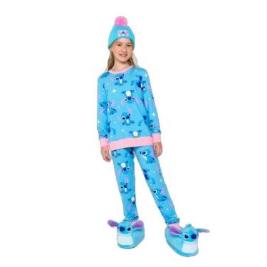 Imagem de Pijama Manga Longa Ultra Visco Menina Teen Stitch - Puket, 8