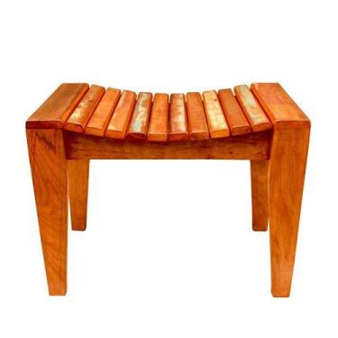 Imagem de Banco Conforto Rustico 60cm Madeira de Demolição Patina - Moveis Melin