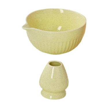 Imagem de Bothyi Cerimônia de porcelana Cerimônia Matcha Matcha Titular, Salad Mingau Bowl, Cerimônia de chá Bata de chá para sala de estar para sala de estar, Verde
