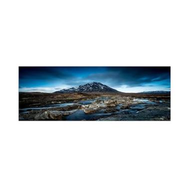 Imagem de BMZFYBS Pintura de paisagem - Imagem de arte de parede em tela - córrego da montanha - impressões em tela natural para sala de estar quarto decoração de casa 50 x 150 cm 20 x 59 polegadas sem moldura