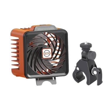 Imagem de Bothyi Fã de carro de golfe Fan USB Desk Fan Gramp Range 18-40mm 1/4 parafuso Cabeça 4 Velocidades Quiet Small Pessoal para acampar Desktop de viagem em casa, Laranja