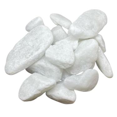Imagem de 20kg Pedras Brancas Dolomita Jardim Vasos Seixo Branco Tam.4