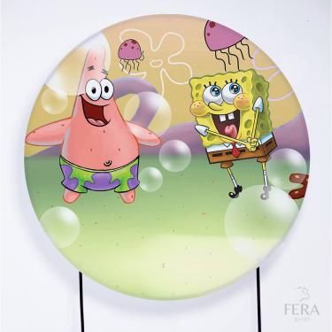 Imagem de Painel Decorativo para Festa 1,50x1,50 metros Vesti Fácil com Elástico Bob Esponja - Fera Print