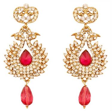 Imagem de Touchstone Indian Bollywood Designer Jewelry Brincos para mulheres.