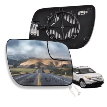 Imagem de GrteRokky Vidro do espelho lateral do passageiro compatível com Ford Explorer 2011-2017 Espelho retrovisor direito vidro aquecido substituição BB5Z17K707A