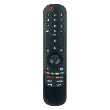 Imagem de ECONTROLLY MR23GA AKB76043102 Controle remoto de substituição de voz compatível com LG TV MR23GA AKB76043102 MR23GN AKB76043202-MR23GN OLED83C3PUA 86QNED80