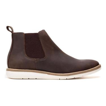 Imagem de Botina Moderna Feita Em Couro Rustico Com Solado De Borracha - Ranster