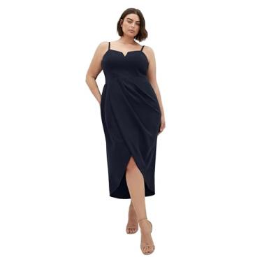Imagem de City Chic Vestido feminino plus size - Sassy V, Azul marino, 25 Plus Size