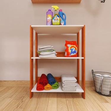 Imagem de Armário Multiuso Lavanderia Organizador Movlar - Mod.0705 (Nature/Branco)