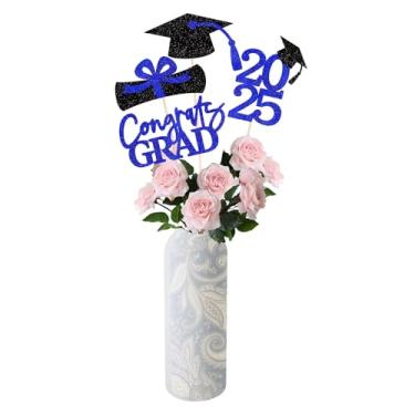 Imagem de hhdatc Graduation Decorations Class of 2024 Centerpieces for Tables,Table Toppers Party Centerpiece Sticks Supplies Blue