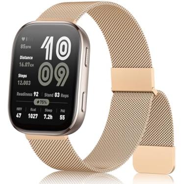 Imagem de Meliya Pulseira de metal para Amazfit Helio/Bip 6/Bip 5/GTR 4/GTR 3 Pro/3/2/2e/47 mm/Balance Watch Pulseira feminina e masculina, pulseira de metal de aço inoxidável de 22 mm para Garmin Venu 3/2