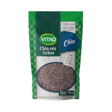 Imagem de VITAO Chia em Grãos 120g – Fonte de Fibras, Proteínas, Ômega-3, Antioxidantes e Sem Glúten