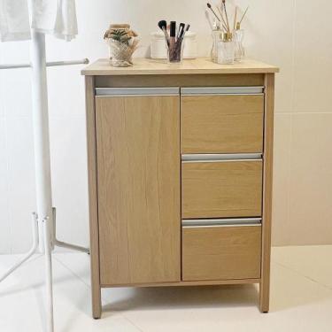 Imagem de Gabinete Armário Banheiro Ditália 1 Pt 3 Gav BN-08 Cozy, Riviera