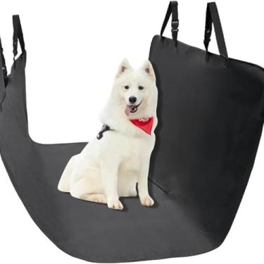 Imagem de Capa de Assento para Animais de Estimação Proteção Impermeável para Banco Traseiro de Carro Preto Fácil Limpeza Ajustável