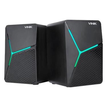 Imagem de Caixa De Som Gamer Vinik Star 6W 2.0 Led Rainbow - Vspkg6Wst