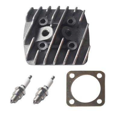 Imagem de Kit de cabeça de cilindro PK80 com dois furos para motor de bicicleta motorizado a gás LD80 LD90 80cc 66cc