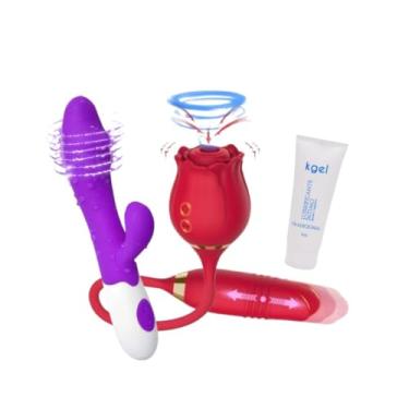 Imagem de Kit Vibrador Feminino Snap + Rosinha Sugador Clitoriano Recarregável 10 Modos de Vibração com Gel Íntimo – Estimulador Feminino Silencioso