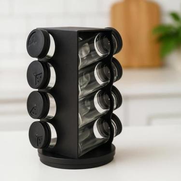 Imagem de Porta Temperos Giratório 8 Potes 80ml Organizador Cozinha - WELLMIX