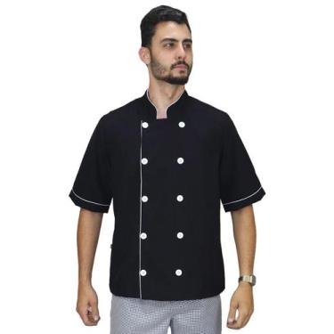 Imagem de Dolmã Gambuza chef cozinha masculino manga curta - Demorgan Uniformes,