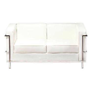 Imagem de Sofá Le Corbusier Lc 2 Lugares - RF Mobiliário, Branco