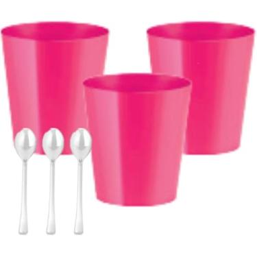 Imagem de 50 Copinhos Neon Para Doce Brilha na Luz Negra 25 ml (Rosa, Pequeno)