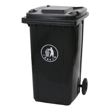 Imagem de Lixeira Com Rodas Para Áreas Externas Lixeira Grande 100L 120L 240L Com Tampa Lixeira Residencial Comercial Lixeira Para Serviços Pesados Para Escritório/restaurante/escola/cozinha(Black,140L)